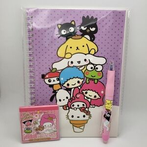 SANRIO CHARACTERS 3-piece Stationary Bundle NEW